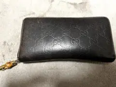 GUCCI 長財布 メンズ レディース ブラウン バンブー 金額交渉可能