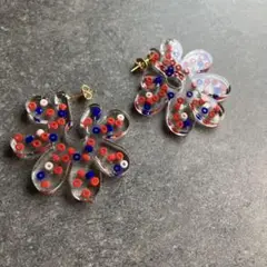 【再販】万博カラー　ピアス　No.4