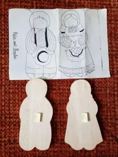 新品未使用トールペイント 白木 パターン付 Peter and Amelia