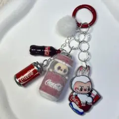 【人気】缶入りコーララブブビーズストラップ　キーホルダー　スマホアクリルジャラキ