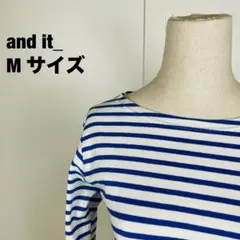 0051 and it_ ストライプ 長袖 Tシャツ Mサイズ