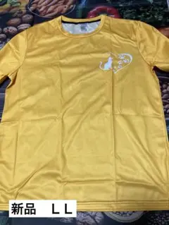 猫デザインの黄色Tシャツ アメリカM(日本ＬＬサイズ) MQ