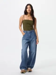 【試着のみ未使用】UNIQLO バギーカーブジーンズ
