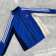 アディダス ジャケット トラックトップ ブルー ホワイト スポーツ 長袖 M
