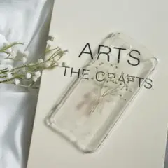 #089 全機種対応　かすみ草　ブーケ　花束　リボン　ケース