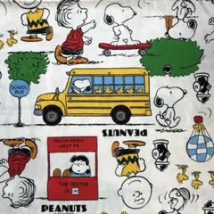 スヌーピー生地 オックス生地 PEANUTS 77cmはぎれ