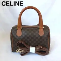 《極美品》セリーヌ 2way ミニハンドバッグ マカダム柄 斜め掛け可能