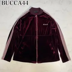 BUCCA44 トラックジャケット　L ベロア　ジャージ　ワインレッド