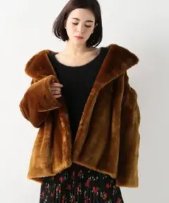 スムースフェイクファーコート journal standard