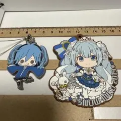 初音ミク SNOW MIKU 2019 ラバーキーホルダー 2個セット