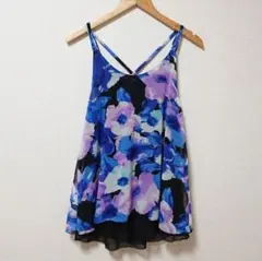 【2回着用】Avail◆SUREVE◆キャミソール◆クロススストラップ 花柄 M