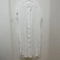 ニコルホワイト　ロングシャツ　レディース