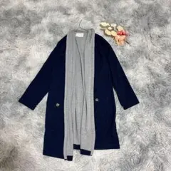 any SiS エニスィス（M）長袖 ロングカーディガン 無地 羽織り 冷房対策