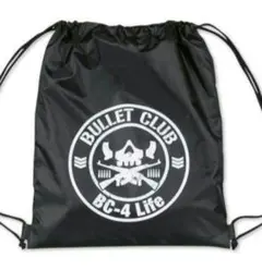 新品タグ付き　新日本プロレス　BULLET CLUB　 ロゴ入りナップサック　黒