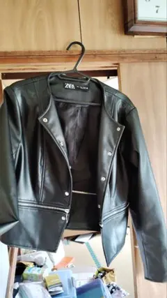 ZARA ブラック ライダースジャケット Lサイズ