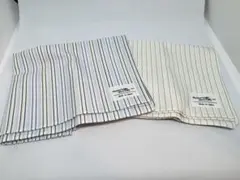 鎌倉シャツ　ストライプ柄コットンハンカチ二枚組