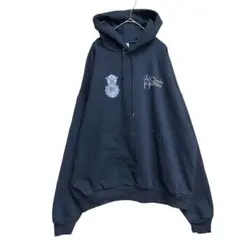 ヘインズ　メンズトップス　黒　2XL　パーカー　カレッジ風　普段着【2844】