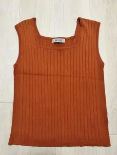 nano UNIVERSE ニットタンクトップ　オレンジ