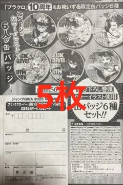 ジャンプGIGA 2025 summer ブラッククローバー 応募券 ギガ
