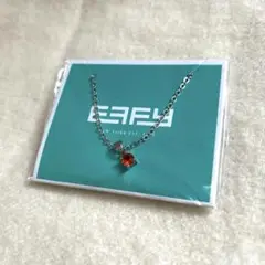 ネックレス　ルビー風　ペンダント　シルバー