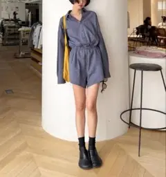 searoomlynn Daddyscheckショートオールインワン