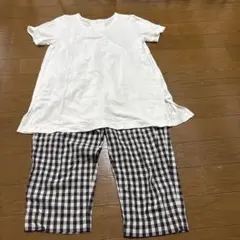 無印　ルームウェア　チェックパンツ　チュニック　セット