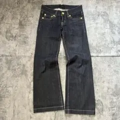 良品【マウジービンテージ】（26）フレアデニム バギー 濃紺 ストレッチ