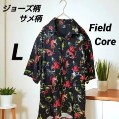 サメ ジョーズ 柄 半袖シャツ Field Core メンズ L 背面メッシュ