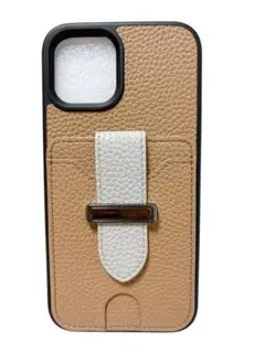 iPhone12pro ケース ベルト付き　ブラウン