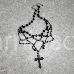 archive Black cross necklace y2k 十字架