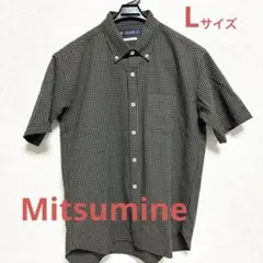【新品】Mitsumineシアサッカー ボタンダウン半袖シャツ　Lサイズ