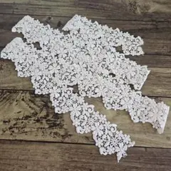 レース ハンドメイド 素材 (172cm)  オフホワイト 花柄