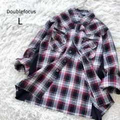 ダブルフォーカス メンズ シャツ ネルシャツ 【L】 ポケットジップ付 チェック