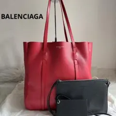 ✨️美品✨️ BALENCIAGA エブリデイトートトートバッグ レッド レザー
