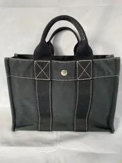 エルメス/HERMES フールトゥ キャンバス ハンドバッグ ブラック