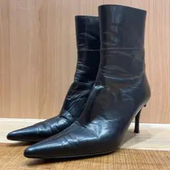 GUCCI レザーブーツ37cハーフ