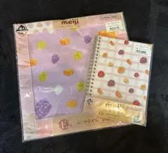 meiji 一番くじ E賞ハンドタオル F賞ステーショナリー
