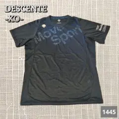 A-1445〈DESCENTE〉 Move Sport XO ネイビー半袖シャツ