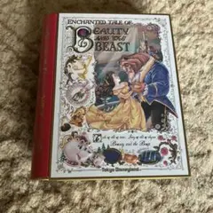 ディズニー美女と野獣　本型ボックス お菓子缶 小物入れ 空箱