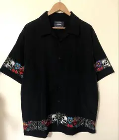 US古着　90’s 半袖シャツ　アロハシャツ　スカル