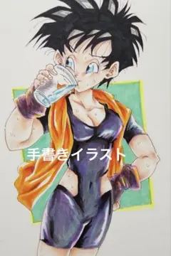 ドラゴンボール手書きイラスト　ハガキサイズ