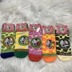 【新品未使用】牛乳配達ソックス5足セット