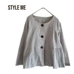STYLE ME 長袖薄手トップスボーダー　大人上品　ビジネス　デート