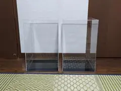 アクリル 収納ケース 透明・黒　×2個