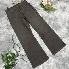 【MEN'S MELROSE】ダークグレー ストレートデニム