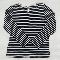 MHL ボーダー 長袖Tシャツ ネイビー・ホワイト