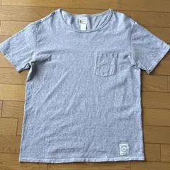 [USA製] felco ポケット付きTシャツ ブルーグレー メンズL