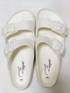 Mサイズサンダル軽量シロしろ白ホワイトカジュアルビーチお散歩お買い物