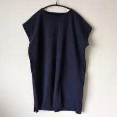 美品✨️✨️　ロング丈チュニック　ネイビー　Ｍ〜Ｌサイズ