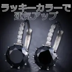 あなたに合ったカラーを身につけよう☆ ゴージャス ピアス ブラック☆63